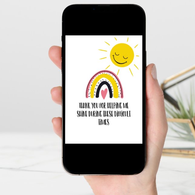 thank you helping me shine card cancer illness (Front Digital)