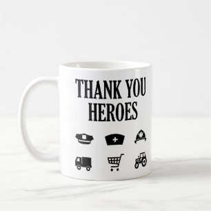 Thank You Heroes   First Responders Coffee Mug