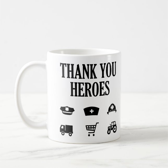 Thank You Heroes | First Responders Coffee Mug (Left)