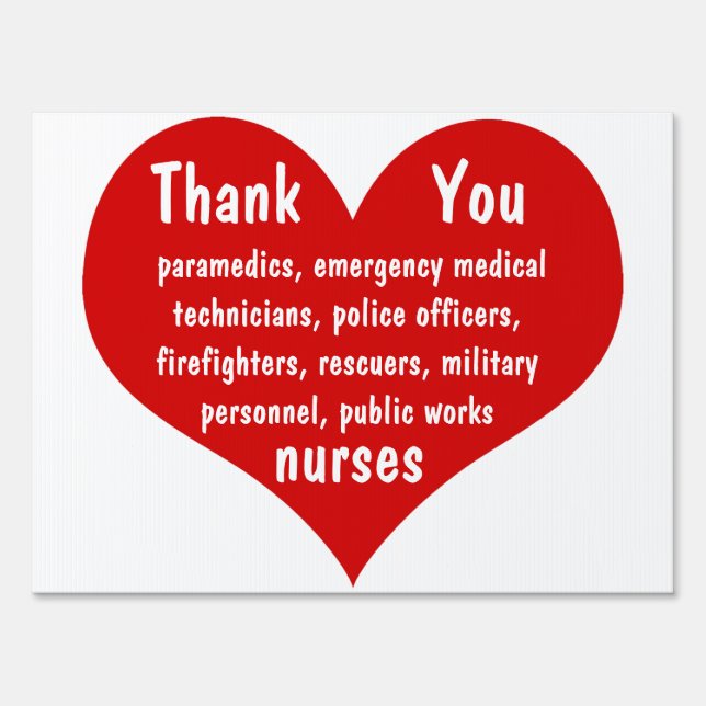 Thank You Heroes Sign (Back)
