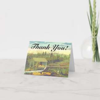 "Thank You!" + Historical Rustic Lumber Mill Card
