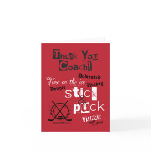 Thank You Hockey Coach! Greeting Card
