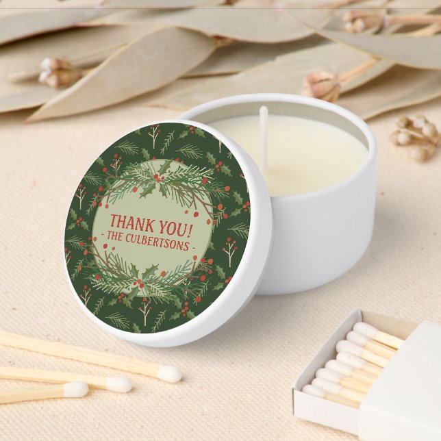 Thank You Holiday Gift Mini Candle Favors (Insitu)
