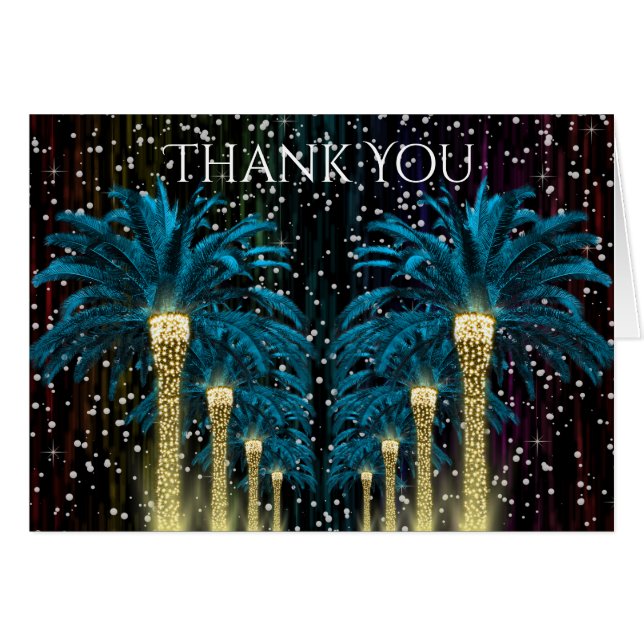 Thank You Holidays Winter Palm Cards (Front Horizontal)