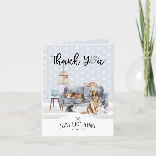 Thank You  Home Pet Sitting Pet Family Grey Couch