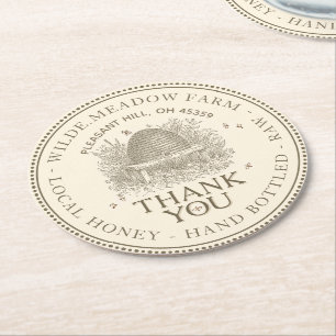 Thank You Honey Skep Promotional Coaster