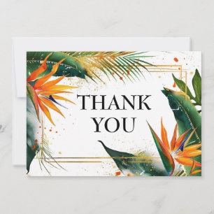 Thank You horizontal  Birds of Paradise Bliss Card