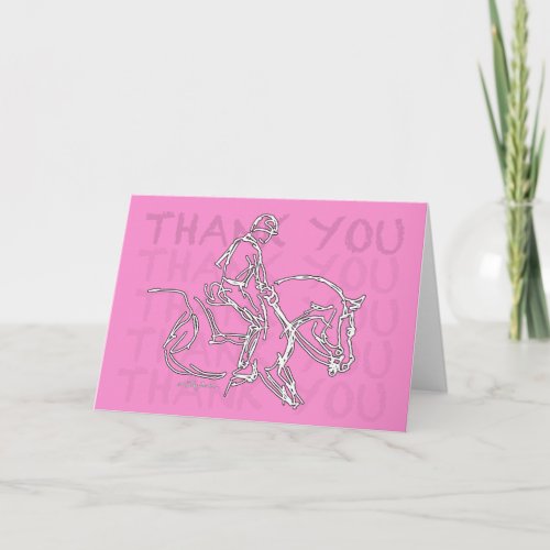 Thank You Horse Card _ Pink