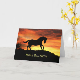 Thank You Horse Custom Name You Made my Day Card
