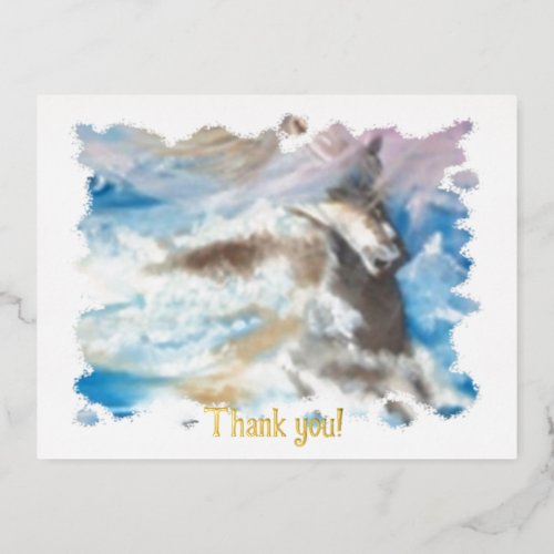 Thank you Horse in the middle of the sea  card