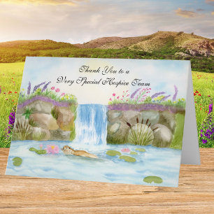 Thank You Hospice Team Otter Woodland Card