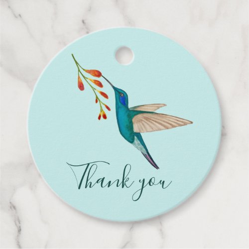 Thank You Hummingbird Favor Tags