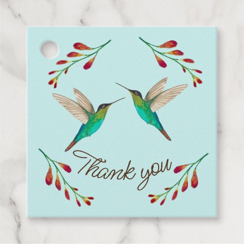 Thank You Hummingbird Favor Tags