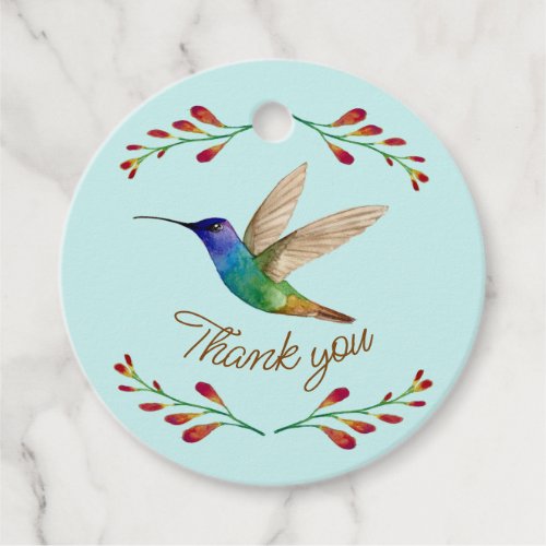 Thank You Hummingbird Favor Tags