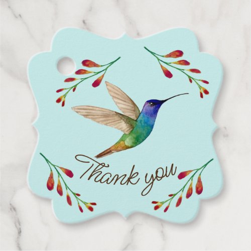 Thank You Hummingbird Favor Tags