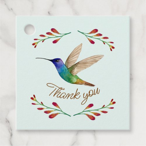 Thank You Hummingbird Favor Tags