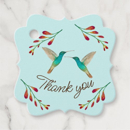 Thank You Hummingbird Favor Tags