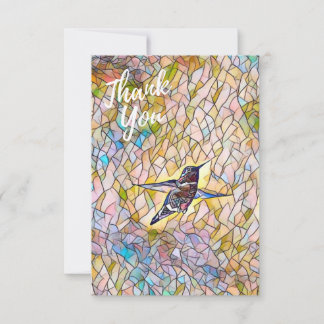 Thank you 'Hummingbird" mosaic card