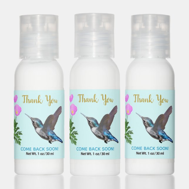 Thank You Hummingbird & Pink Flowers Hand Lotion (Set)