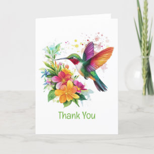 Thank You Hummingbird Tropical Flowers