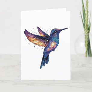 Thank You Hummingbird With Stary Night Card