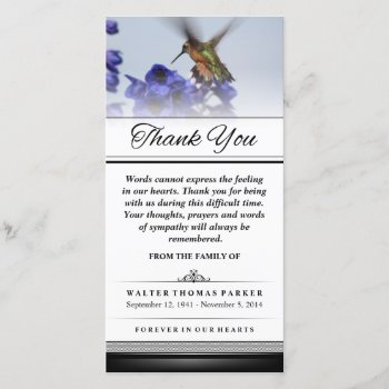 Thank You Hummingbird Words Cannot Express Ii by juliea2010 at Zazzle