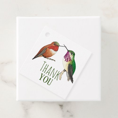 Thank you Hummingbirds   Classic Round Sticker Favor Tags