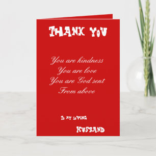 Thank you husband greetings cards
