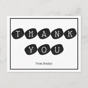 Thank You Ice Hockey Puck Custom Personalized Postcard