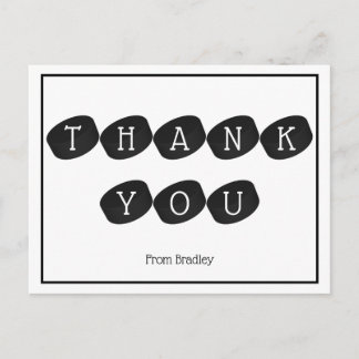 Thank You Ice Hockey Puck Custom Personalized Postcard