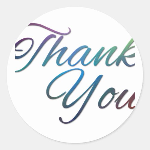 Thank You Images Classic Round Sticker