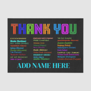 Thank You in 30 Languages Appreciation Tissue Paper