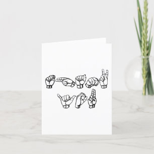 Thank You in ASL Card