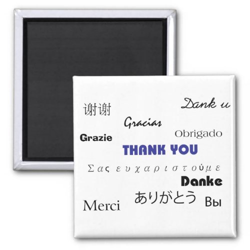 Thank You in Black and Blue 003 Magnet