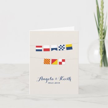 Thank You In Colorful Nautical Flags by Charmalot at Zazzle