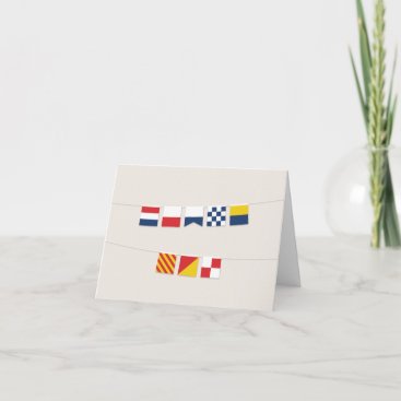 THANK YOU in Colorful Nautical Flags