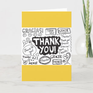 Thank You In Different Languages Card