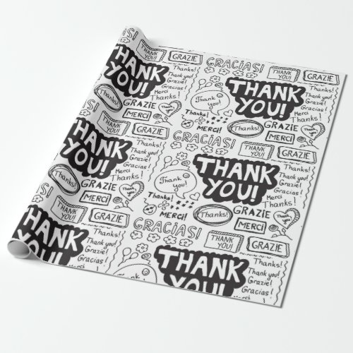 Thank You In Different Languages Wrapping Paper