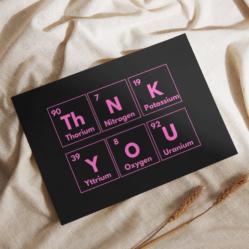 Thank You in Elements A Creative and Pink Card