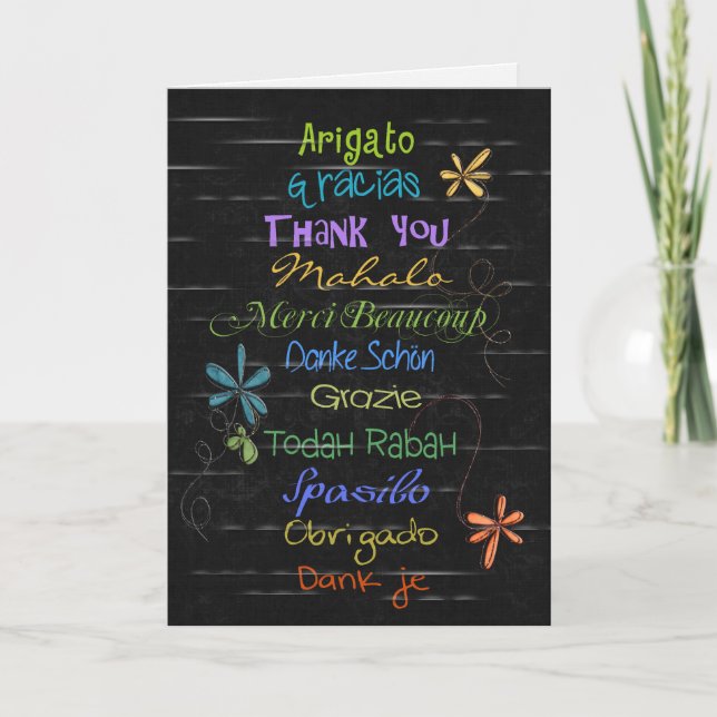 Thank You in foreign languages (Front)
