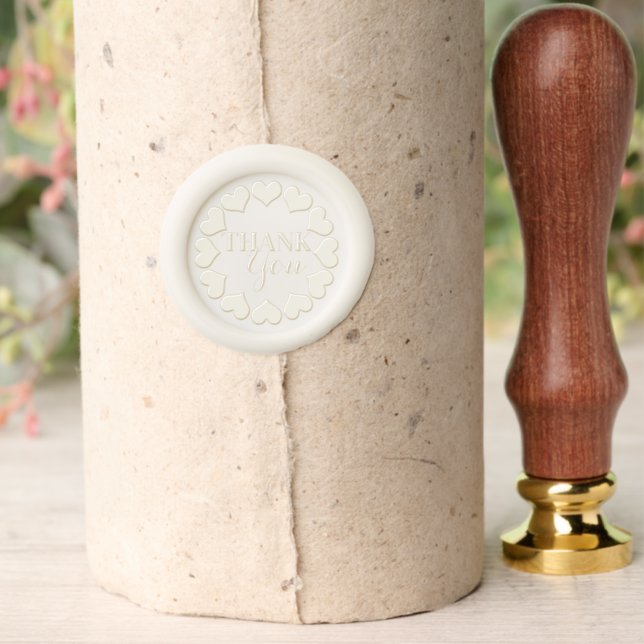 Thank you in heart wreath couples thanks  wax seal stamp (Insitu (Parchment))