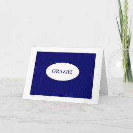 Thank You in Italian Card