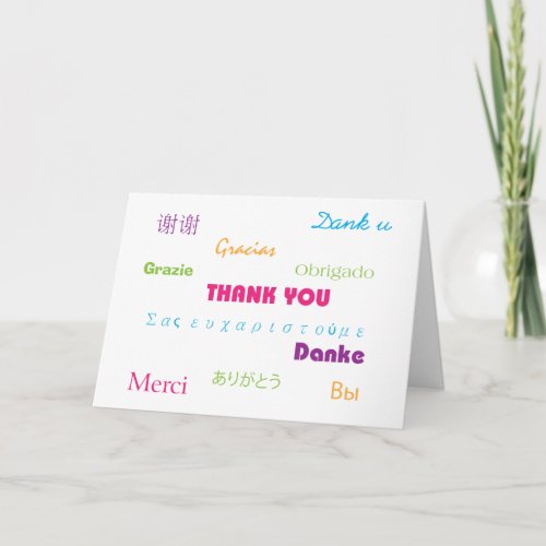 Thank You in Many Languages Card