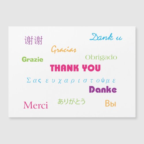 Thank You in Many Languages Colorful