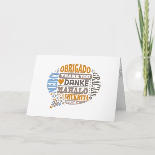 Thank You in many Languages Greeting Card