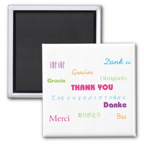 Thank You in Many Languages Magnet