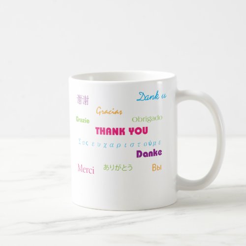 Thank You in Many Languages mug