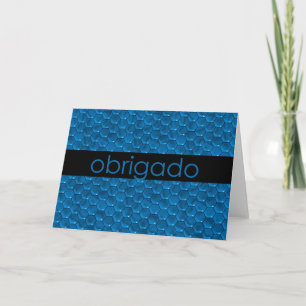 Thank You in Portuguese Obrigado Card