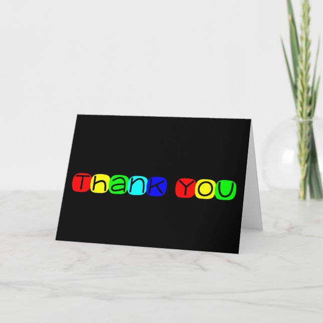 Thank You in Rainbow Text 434 (Front)