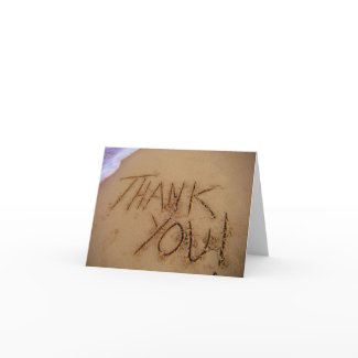 Thank You in sand card